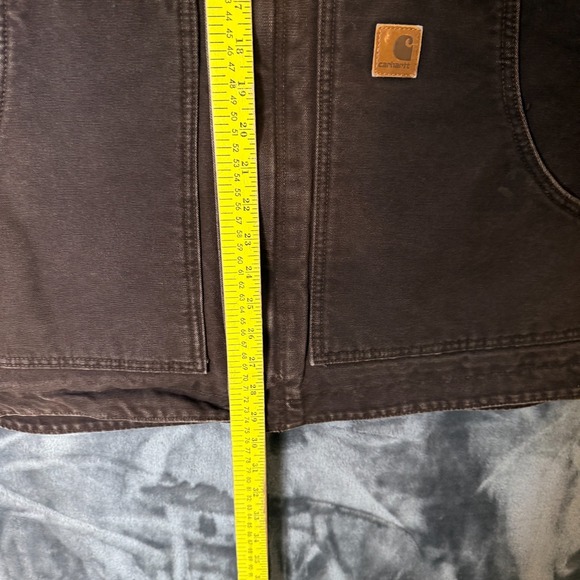 Vintage Carhartt Sandstone Duck Artic J184 Jacket Dark Brown Size XL-Tall Lined - Picture 4 of 8